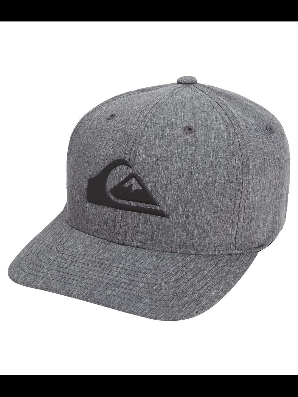 Quiksilver. Charcoal Pinstripe Embroidered Logo. Flexfit Hat.